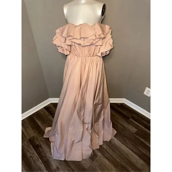 Jason Wu Collection Off-The-Shoulder Ruffle Taffeta Gown - Picture 12 of 13